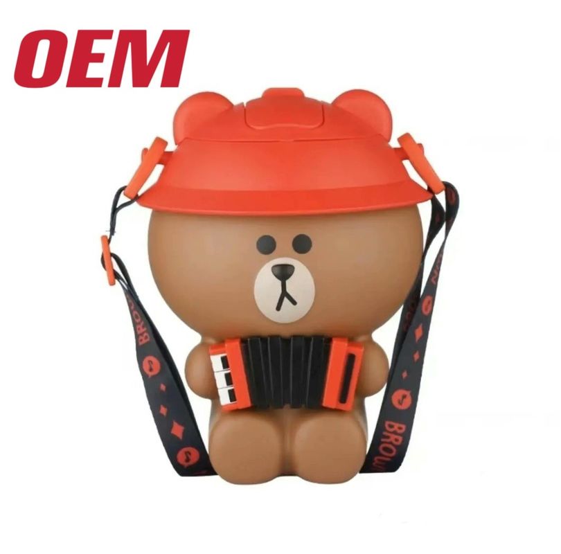 Custom ABS Popcorn Bucket Plastic Shoulder Bag Cartoon Toy Buat Karakter Popcorn Bucket