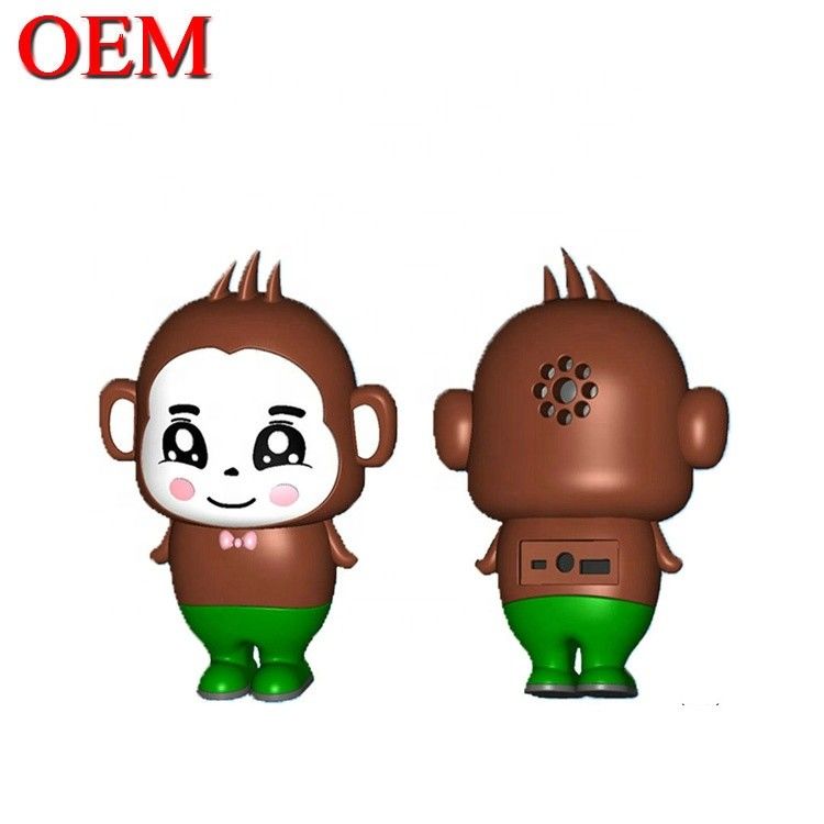 Custom Mini Figure Toy Portable Bluetooth Speaker OEM Cute Cartoon Music Player Pemasok