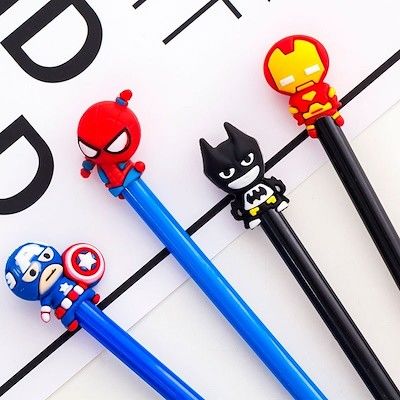 Custom Cool 3D Cartoon Figure Toy Ballpoint Pen Kepala Toppers Anak-anak mainan bola Pen