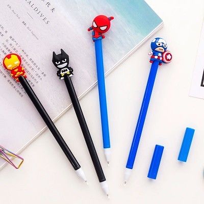 Custom Cool 3D Cartoon Figure Toy Ballpoint Pen Kepala Toppers Anak-anak mainan bola Pen