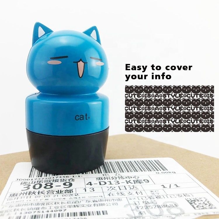2023 Custom Children Flash Toy Animal Personal Clothing Fabric Self Inking Nama Kartun Stempel untuk Anak-anak