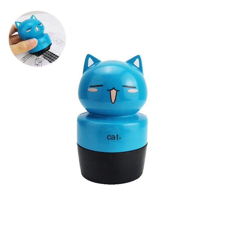 2023 Custom Children Flash Toy Animal Personal Clothing Fabric Self Inking Nama Kartun Stempel untuk Anak-anak