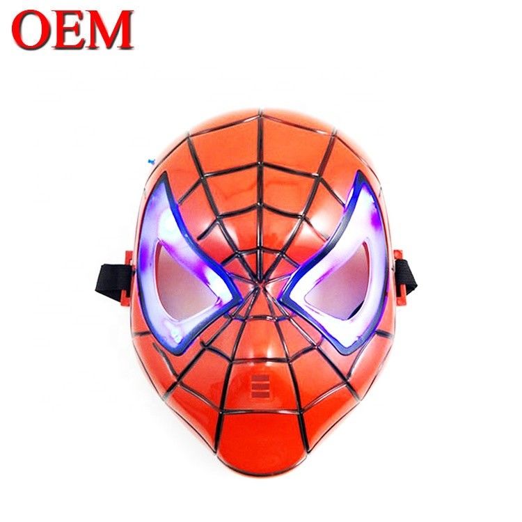 Custom Halloween Masker PVC Superhero Spider Iron Hero Hulk Captain America Masker Kostum Cosplay Topeng Wajah
