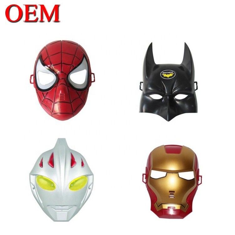 Custom Halloween Masker PVC Superhero Spider Iron Hero Hulk Captain America Masker Kostum Cosplay Topeng Wajah