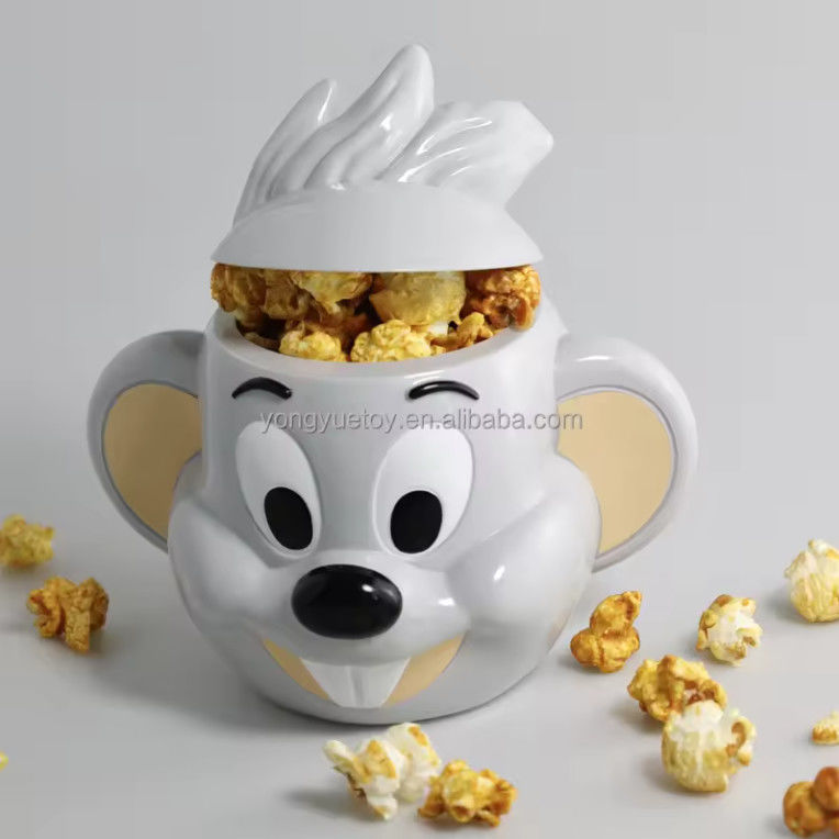Custom Plastic Popcorn Bucket Cartoon Character Design untuk Pemegang Piala Film Snack