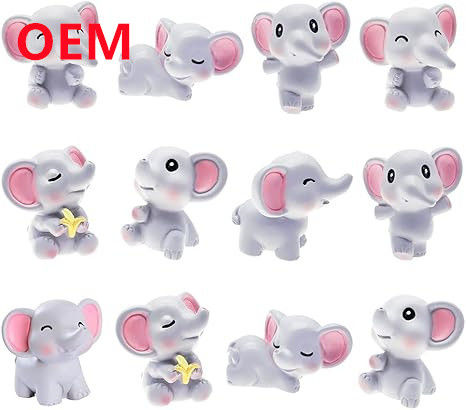 Permainan Hewan Lucu yang Dilakukan 6 Desain Boneka PVC OEM Bahan PVC Mini Toys