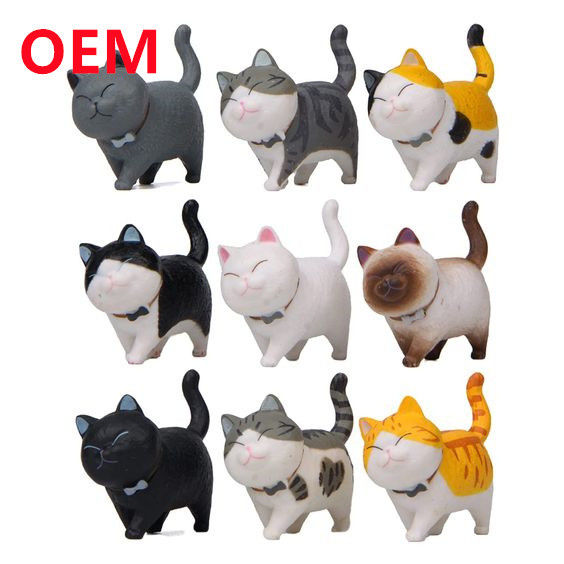 Permainan Hewan Lucu yang Dilakukan 6 Desain Boneka PVC OEM Bahan PVC Mini Toys