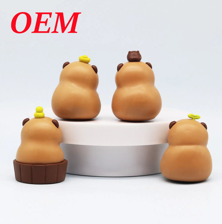 Blind Box Capybara Dekorasi Dekompresi Mandi Lumba-lumba Sentuh Ikan Dekorasi Mobil