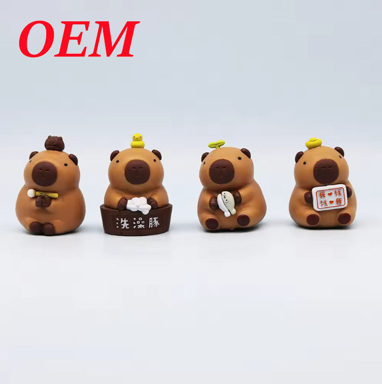 Blind Box Capybara Dekorasi Dekompresi Mandi Lumba-lumba Sentuh Ikan Dekorasi Mobil