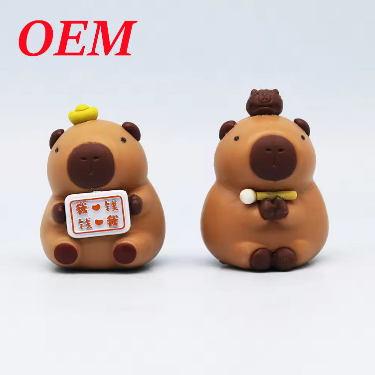 Blind Box Capybara Dekorasi Dekompresi Mandi Lumba-lumba Sentuh Ikan Dekorasi Mobil