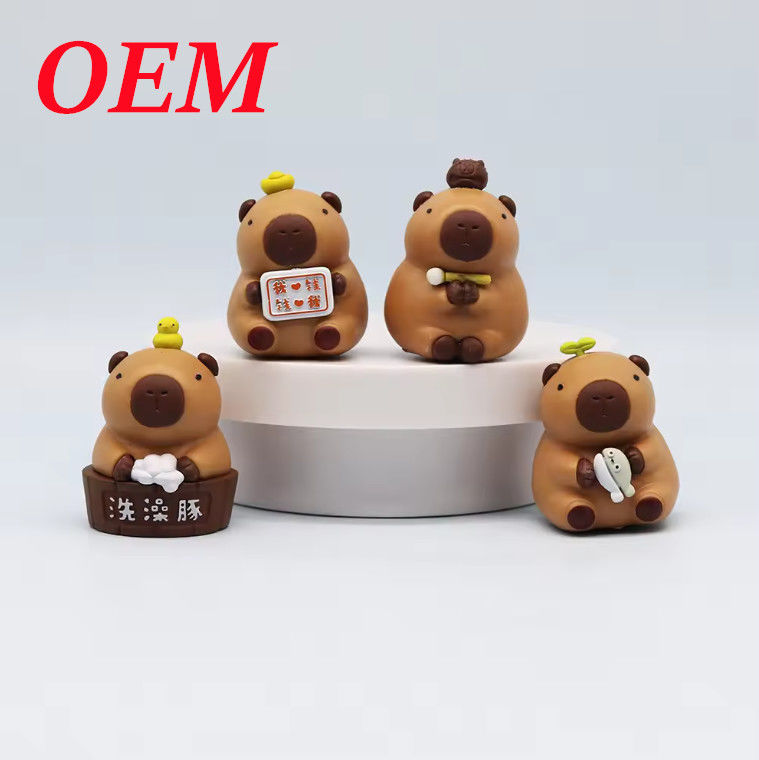 Blind Box Capybara Dekorasi Dekompresi Mandi Lumba-lumba Sentuh Ikan Dekorasi Mobil