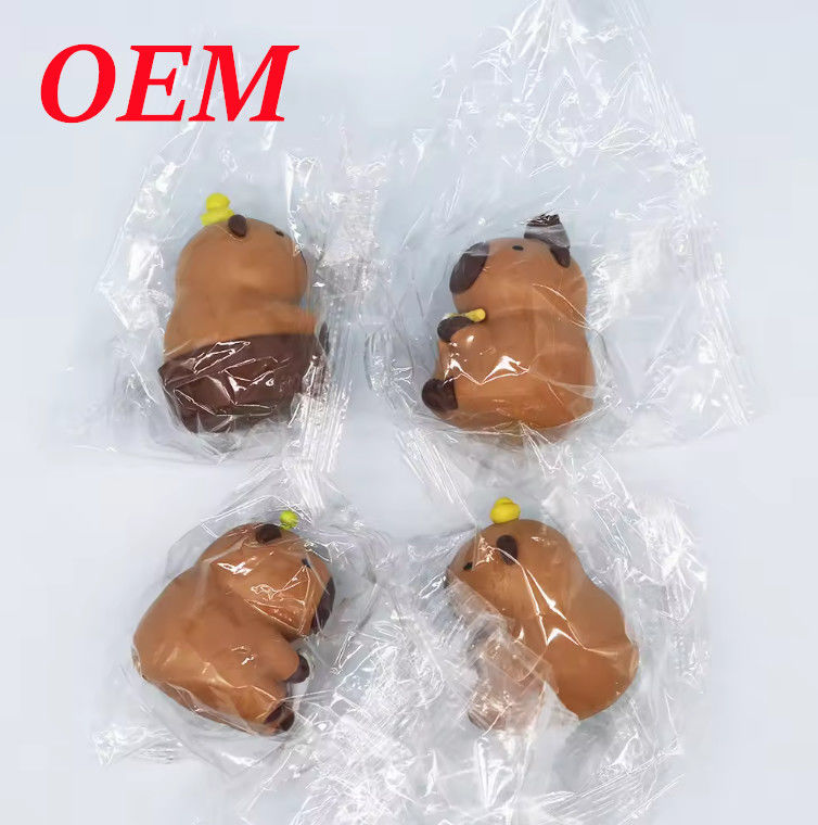 Blind Box Capybara Dekorasi Dekompresi Mandi Lumba-lumba Sentuh Ikan Dekorasi Mobil