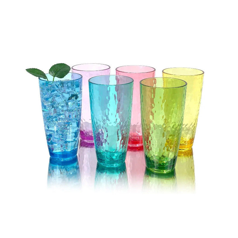Acrylic Tumbler Dengan Tutup Dan Jerami Dinding Ganda Campuran Warna Kalibrasi Plastik Piala Dengan Desain Anda Sendiri