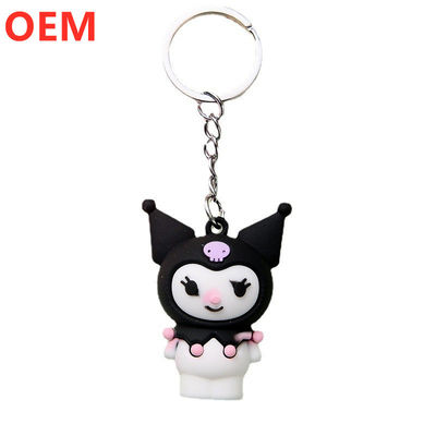 Custom 3d Cartoon Keychain Customization OEM Desain PVC Plastik Keychain