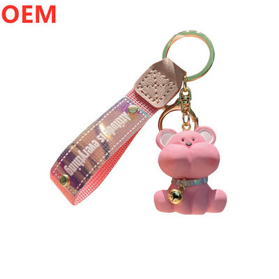 Custom 3d PVC Plastik Kartun Keychain Desain OEM Cute Mini Plastik Keychain