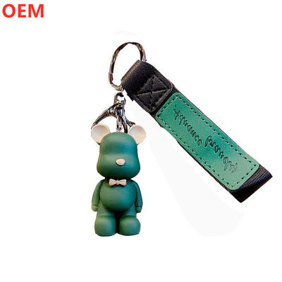 Custom 3d Plastik Cute Kartun Keychain OEM Desain Pabrik Kartun Plastik Keychain