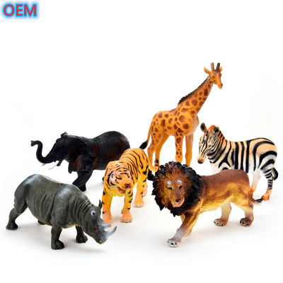 Custom Plastik PVC Figur Hewan Liar Mainan Untuk Anak Kecil Desain OEM