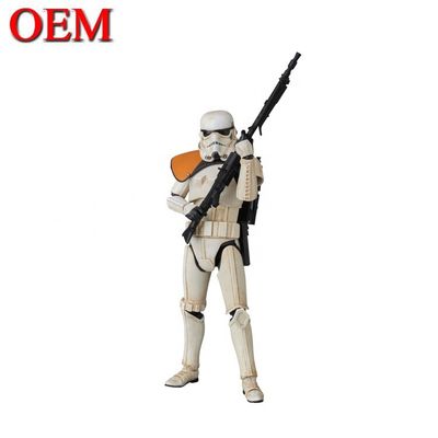 Customized White Clone Soldier Joint Movable Ornament Action Figure Untuk Anak-anak