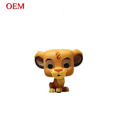 3D Kartun Pop Singa Patung Animasi Plastik Model Hewan Mainan