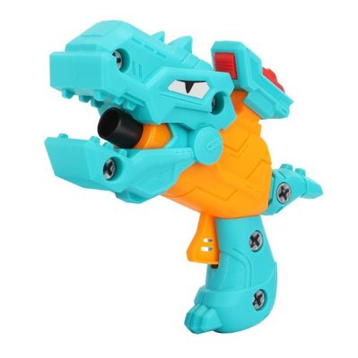 Oem Pistol mainan anak-anak DIY Baby pemisahan dinosaurus peluru lunak senjata mainan EVA spons teka-teki pistol yang dirakit model
