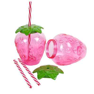 Custom Plastic Cute Milk Tea Cup Botol Jus Portable Dengan Tutup