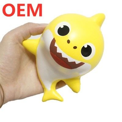 Disesuaikan Shark PU Foam Squishy Toys disesuaikan mainan desain Anda sendiri