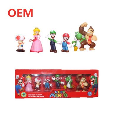 Mini Figures Supreme PVC Action Figure Model 6pcs Set Mario mainan Produsen