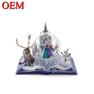 Custom Light Up Water Globe Film Putri Snow Globe Mainan Dengan Musik