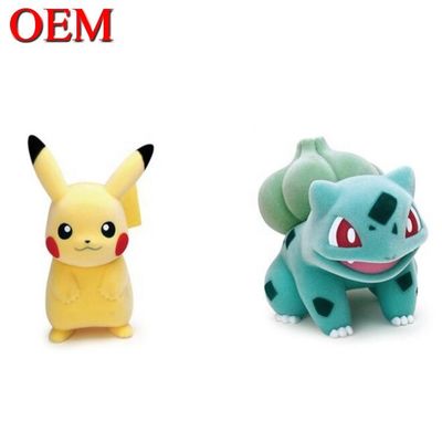 Custom Flocking Plastic Animal Toy Set Mini PVC Blind Box Figur Flocked
