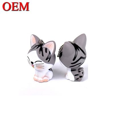 Mainan Gantungan Kunci Kucing Manis OEM Gambar Kucing Mini Lucu 4 Cm Chi