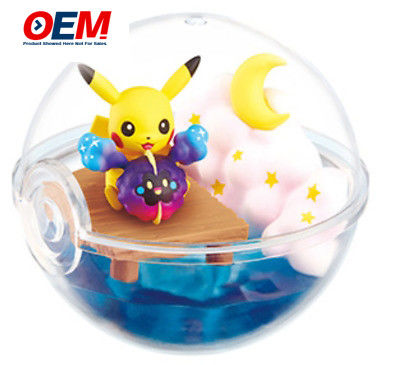 OEM 3D New Design Re-ment Terrarium Pokeball Koleksi mainan kartun pvc khusus