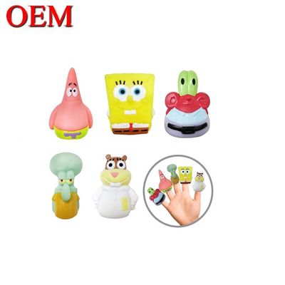 3D Plastik Figur Jari Boneka Mainan OEM Hand Play Toy Untuk Anak Custom Plastik Figur