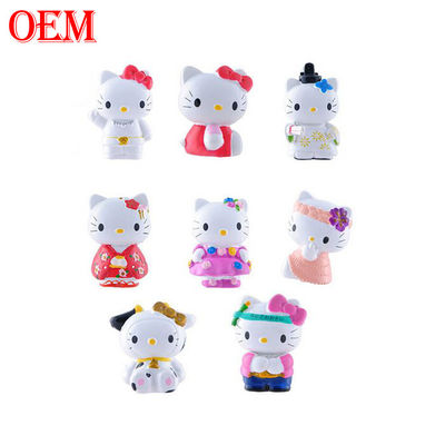 produsen mainan khusus OEM Kitty Cat Keychain Melody Keychain Cartoon 3D Cartoon Keychain