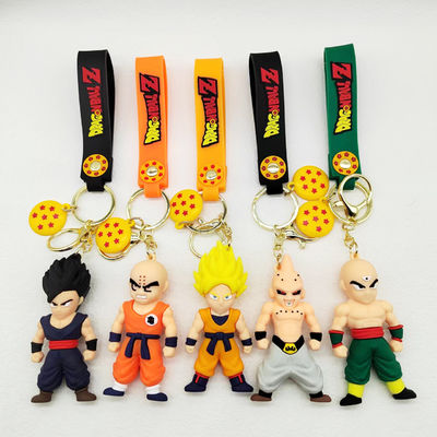 OEM Kartun 3D Kawaii Sun Wukong Anime Keychain Custom 3D Kartun Pvc Keychain