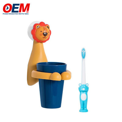 Tempat Sikat Gigi Khusus Cangkir Sikat Gigi Bayi Terpasang di Dinding Cangkir Gigi Kartun OEM