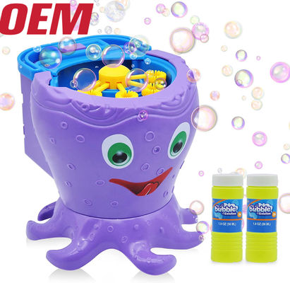 Nuby Bath Octopus Bubble Machine Made Automatic Bubble Maker With 2 Solutions OEM Bubble Blower Untuk Anak-anak