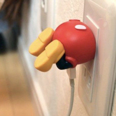 Cute USB Wall Charger Ponsel USB Figurine Charger Portable Single Charger