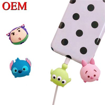 Mini Lucu Kustom USB Mainan OEM Gigitan Kabel Kartun Lucu Figur Membuat Gigitan Pengisi Daya Data Hewan Plastik Aksesori mainan