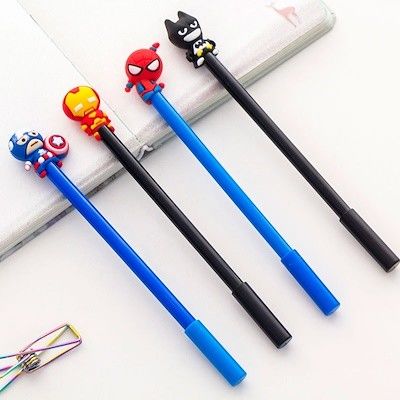 Custom Cool 3D Cartoon Figure Toy Ballpoint Pen Kepala Toppers Anak-anak mainan bola Pen