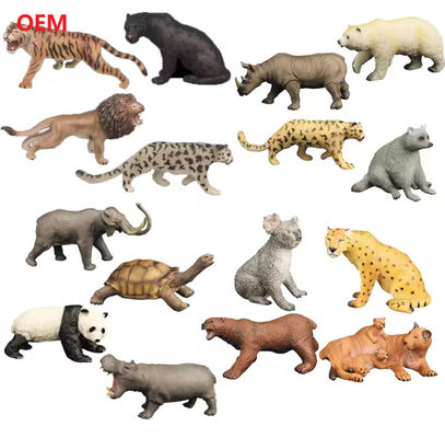 Lucu mainan hewan liar plastik figur hewan mainan model hewan