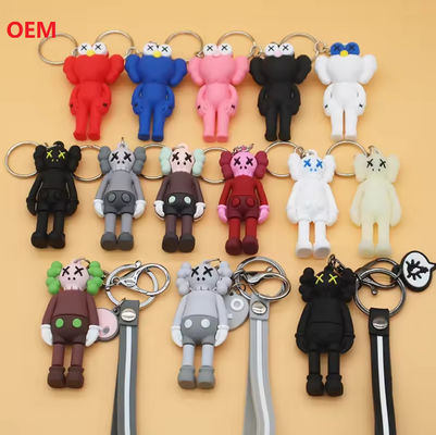 Keychain Karakter 3D Dengan Metal Key Ring Custom Keychain