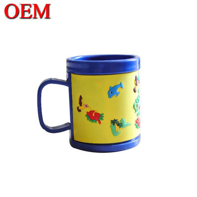 OEM Plastik Kartun Cute Cup / 3D Model bening cangkir plastik