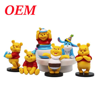 Blind Box Pvc Animal Bear Mystery Action Friend 6-Piece Figure Set