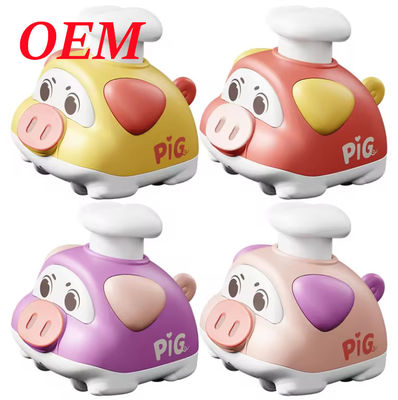 Anak-anak Custom Plastik Mainan / PVC Push And Go Mobil Mainan awet Aman
