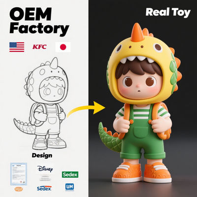 Custom Plastic Toy PVC Figur dengan 3D Digital Sculpting MOQ 5000PCS dan ukuran yang disesuaikan